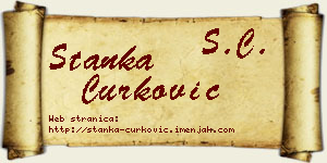 Stanka Ćurković vizit kartica